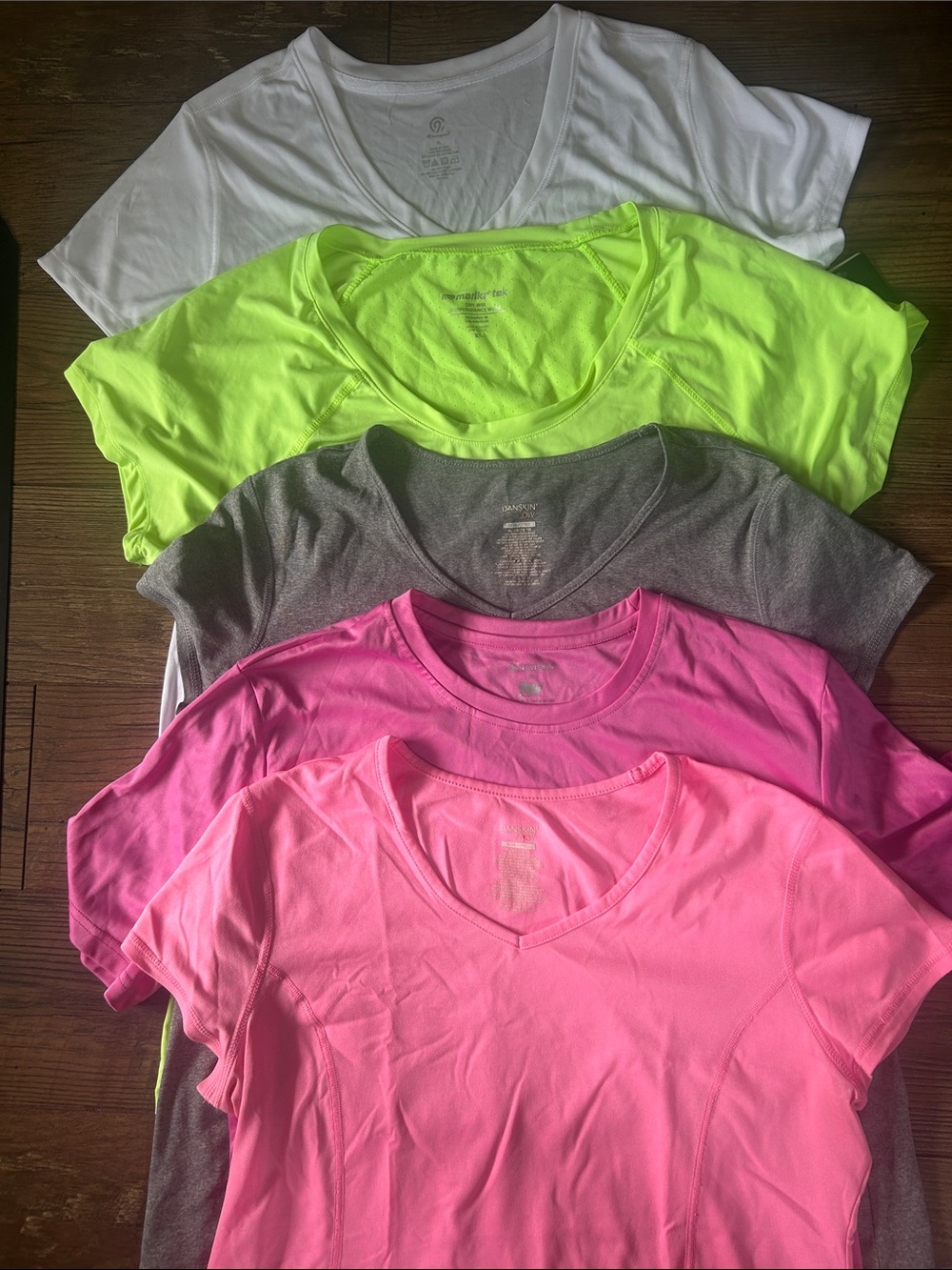 Performance : Neon Yellow, Hot Pink, Light Pink, Gray, White V-Neck Tees